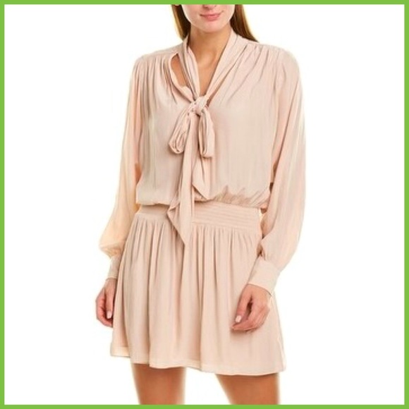 Ramy Brook Blush Pink Tie Neck Winslow Dress